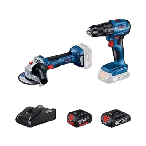 BOSCH 2 Lİ SET ( GWS180 Lİ + GSB 185 Lİ ) ( 4 Ah x 1) -  ( 2 Ah x 1 )